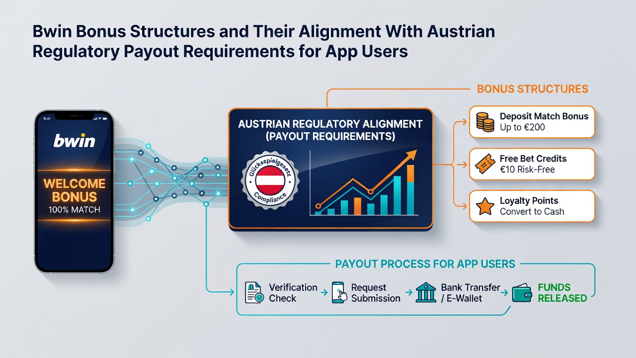 Screenshot of Bwin app payout history screen aligned with Austrian regulatory standards